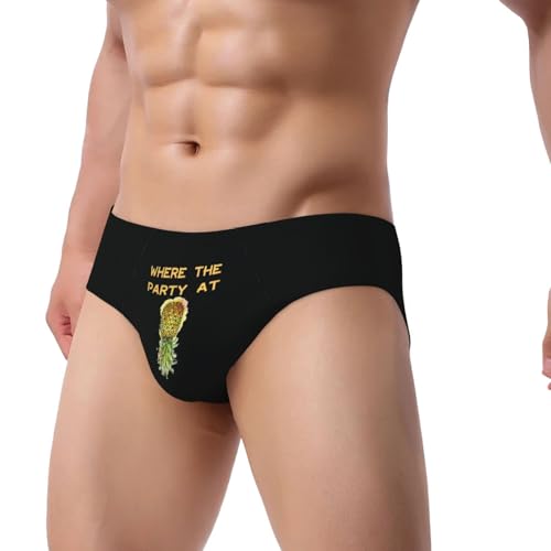 Upside Down Pineapple Funny Swinger Men'S Brief Underwear Underpants Triangle Briefs2