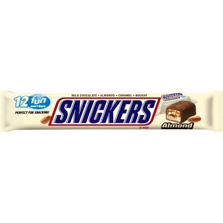 Snickers Fun Size Almond Chocolate Candy Bars, 7.46 Oz., 12 Count bars
