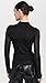 PAIGE Women's Stephanie Top, Black Sparkle, S