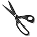 Produktbild Damita Schwarze Titan-Stoffschere, Schneiderschere mit robuste Schere, schwarze Titanbeschichtung, hochwertige geschmiedete mit TPR-Griffen für Homeoffice, Künstler und Schneider 21.6 cm (1 Stück)