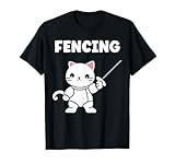 fencing combat sport simple minimalist sword fencing maglietta