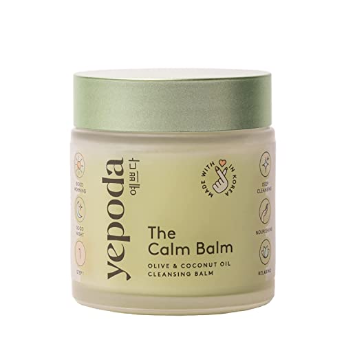 Yepoda Bálsamo Limpiador Facial - THE CALM BALM, Bálsamo Limpiador con Aceite de Oliva y Aceite de Coco, Desmaquillante, Cosmética Coreana (80 gramos)