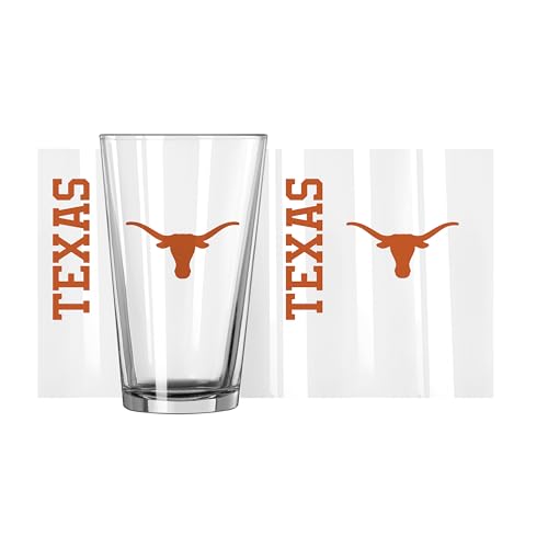 Image of Logo Brands NCAA 16 oz Pint Glass - Durable Glass With Bold Team Color- Chip-Resistant Rim Drinkware For Fans, Tailgates, Home Bars & Everyday Use