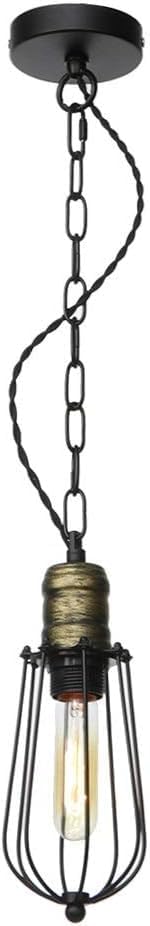 Miniatura 1 de Lámpara colgante industrial moderna retro jaula de metal colgante luces colgantes vintage de una sola cabeza lámpara colgante accesorio para cocina