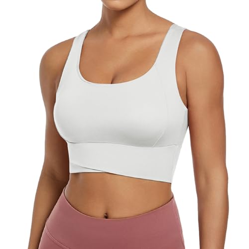 Soutien-gorge de sport femmes sans anneaux acier gilet beauté yoga volants noir S fitness