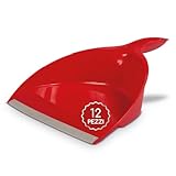 TONKITA | 12 Palette Raccoglisporco con Morbido profilo in Gomma, Paletta Raccogli Polvere con Aggancio al manico della Scopa, Paletta Multifunzione, 23x33x7,5 cm - Confezione da 12 pezzi