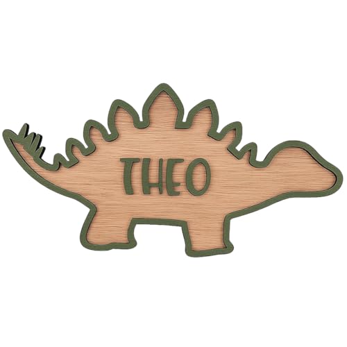 Letrero de puerta personalizado con nombre   Letras de dinosaurio para habitación infantil   Decoración personalizada para dormitorio de niños   Regalo para amantes de los dinosaurios