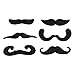 Fake Black Mustache, 6pcs Lifelike Mustache Easy To Put on and Take Off for Cosplay for Carnival for for Halloween