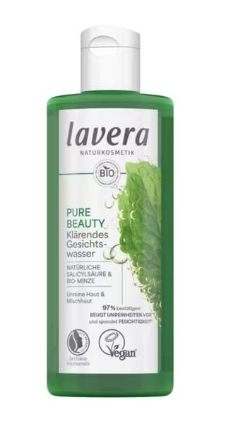 lavera Pure Beauty - Tónico facial limpiador, elimina el sebo y la suciedad, hidratante, contra impurezas, vegano, cosmética natural