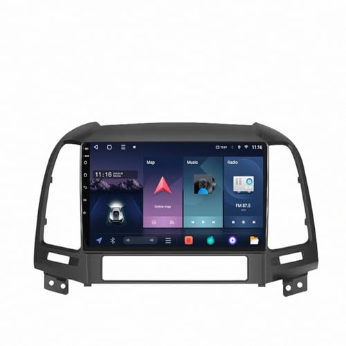 Radio Coche Hyundai Santa Fe 2006-2012 para Viajar en Familia con Mapas y Música Inalámbrica