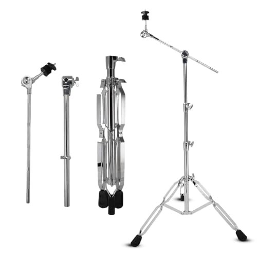 Image of Kadence CYJ01 Jamming Series 2.8kg Cymbal Stand | Adjustable Boom Arm & Gear Tilter | Double-Braced Tripod | Gig-Ready Design | Chrome Finish