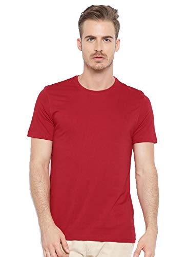 Image of ADRO Men's Cotton Solid Regular Fit T-Shirt