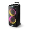 Philips X5206 Bluetooth Party Speaker – 14 Hours Play Time, Deep Bass, Party Lights, Karaoke Effects, Mic & Guitar Input, 80W Max Power, Black