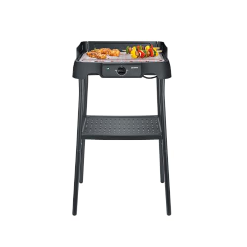 Severin Barbecue Elettrico con Supporto, Griglia in Acciaio Inox, 2000W