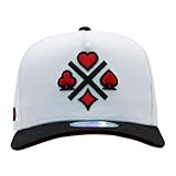 Ferreti Hats Premium FT31 4 Ases - White Baseball Hats for Men and Women, Ball Caps for Men for Any Occasion, Gorra para Hombre Ajustable, White Snapback Cap - Adjustable Size