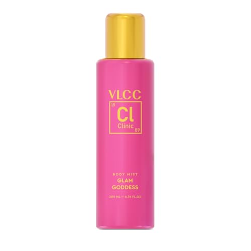 Image of VLCC Clinic Body Mist inchGlam Goddess inch - 200ml | Fresh, Fruity, Floral Fragrance | Long Lasting Body Mist | Long Lasting Fragrance | Symbol of Confidence | Paraben Free