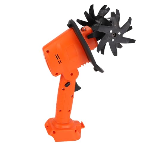 Fockety Motobineuse sans Fil, 235 TR/Min, 4 Dents en Acier, Largeur de Travail de 10 cm, motobineuse électrique Portable, motoculteur pour pelouses, serres et aménagement paysager