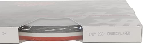 Universal Tfx 0208236 - Auto Customizing 1/2" 2-Color Dual Pinstripe -1/2" X 150' (1/4” Stripe, 1/8" Gap, Then 1/8” Stripe) - 236-Red/Charcoal Metallic #TOP26