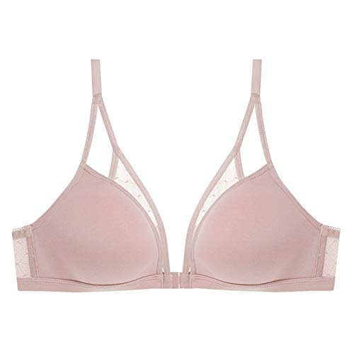Bralette para mujer sin costuras WENJUN con diseño de triángulo y cómodo cierre frontal