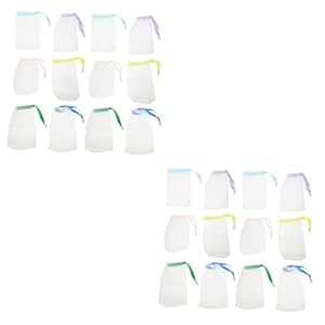 FOMIYES 50 Pcs Bubble Net Soap Mesh Pouch Plastic Soap Pouch Bathroom Soap Bag Durable Soap Bag Facial Sponges Mesh Soap Save Soap Mesh Bag Soap Net Pouch Bath Soap Holder Bath Ball Pe or