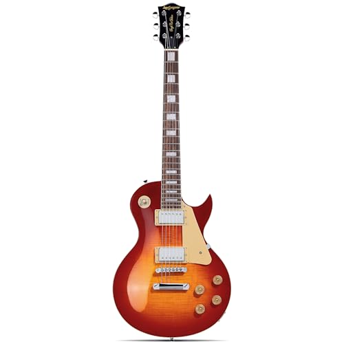 Leo Jaymz SC Series Electric Guitar – Mahogany Body, Laurel Fingerboard, Dual…
