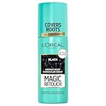 L’Oréal Paris Magic Retouch Instant Root Concealer Spray, Quick Grey Coverage, Easy Application, Home, Salon Hair Dye or Hair Colour, Shade: Black, 75ml