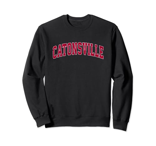 Catonsville Maryland MD - Diseño deportivo vintage, color rojo Sudadera