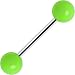 Body Candy Green Neon Barbell Tongue Ring