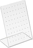Ssmmam Ohrring-Ständer, 72 Löcher, Acryl-Ohrringhalter, Organizer, Ohrstecker-Schmuckaufbewahrung, Ständer, Präsentationsständer, Ohrring-Aufbewahrung