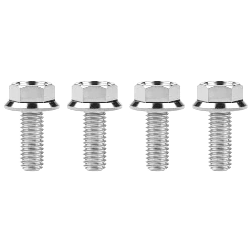 Wanyifa Titanium M6x20mm Flange Hex Head Screws Pack of 4