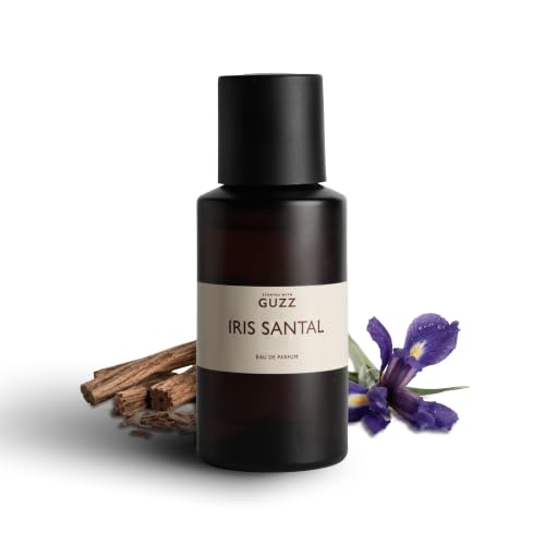 Image of Guzz Iris Santal Eau De Parfum | Woody Aromatic Perfume with Sandalwood & Iris | Unisex Luxury Fragrance | 50 ML
