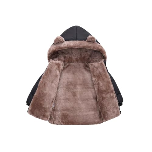 Abrigo de invierno negro para niño 130cm ropa exterior resistente escuela viajes