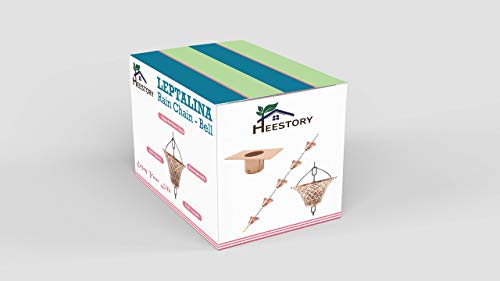 LEPTALINA 8.5FT Bell Iron Rain Chains for Gutter and Rain Barrel, Rust-Resistant Plated Garden Décor for Downspout, Bonus Rain Chain Gutter Adapter (Antique-Copper)