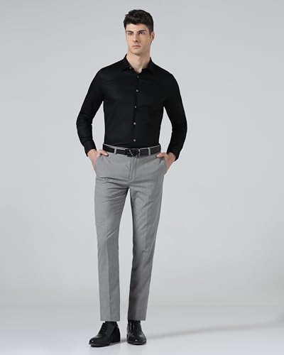 Image of Blackberrys Men Slim Fit Formal Shirt | Premium Cotton Blend | Solid Pattern| Lightweight & Breathable | Wrinkle-Resistant | Office & Business Wear