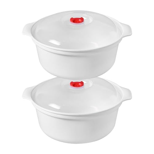 POYIPI 2-Piece Microwave Ramen Bowl Set with Lids