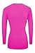 Natural Uniforms Women's Long Sleeve V-Neck T-Shirt Under Scrub (Neon Pink, X-Small)