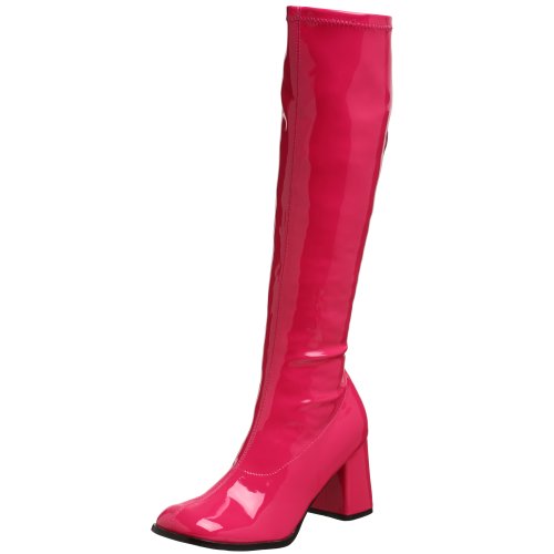 Funtasma by Pleaser Women's Gogo-300 Boot,Hot Pink Stretch Patent,10 M