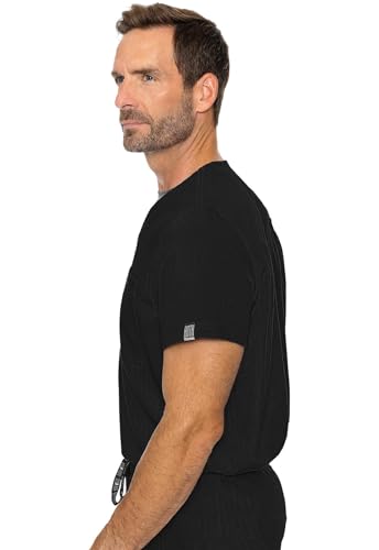 Image of Med Couture Rothwear Touch Scrub Top for Men V-Neck 1 Pocket