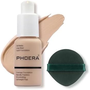 PHOERA Foundation,Full Coverage Flawless Soft Matte 24 — texture and fabric close-up