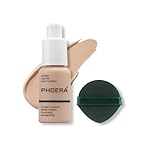 PHOERA Foundation Makeup, Flawless Soft Matte Oil Control Liquid Foundation, Full Coverage Mattle Oil-Control Concealer for Older Women, Great Choice For Gift (#102 Nude)