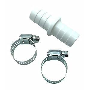 Connector for Washing Machine / Dishwasher Outlet Drain Hose Including Clips