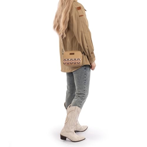 Image of Wrangler Small Crossbody Bags for Women Aztec Mini Purses with Guitar Strap | with Guitar Strap