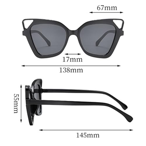 bullabulling Trendy Cut-Out Sunglasses for Women Cat Eye Cute UV400 Protection4