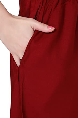Image of TRASA Women's and Girls Cotton Reyon Regular Fit Palazzo Pants - Available Size - L, XL, 2XL, 3XL