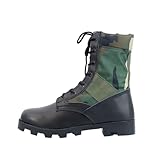 Vietnam Jungle Boots for Men Tactical Military Army All-terrain Combat Boot Lightweight Waterproof Leather Outdoor Desert Mountain Climbing Hiking Camping Motorcycle Work Shoes Non-slip Platform (Camo High Top,8)