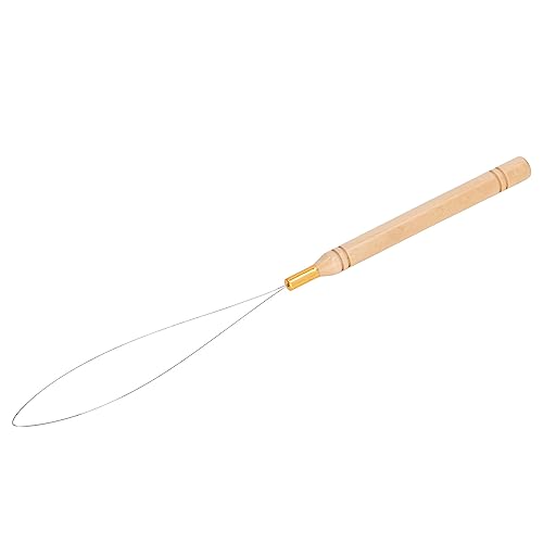 Hair Extension Loop Needle Kit Threader Wooden Handlethreader Beaderwooden Handle 5Pcs Tool Yarn Needles - Image 3