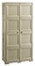 Tontarelli 8085555908EAN Armoire OMNIMODUS 1 Coté avec 4 Compartiments, 1 Coté Penderie / Range Balais, 2 Portes Pleines, Plastique