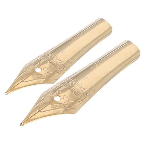 Angoily 2 Pack Calligraphy Nibs for Fountain Pens Extra Fine Smooth and Precision for Art and Office