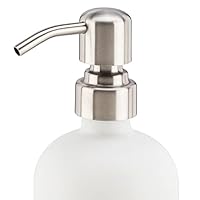 Dispenser Sapone Liquido In Vetro Nero - 2 Pezzi Da 500ml Con Pompa Acciaio E Sottobicchiere Silicone - Foto 7