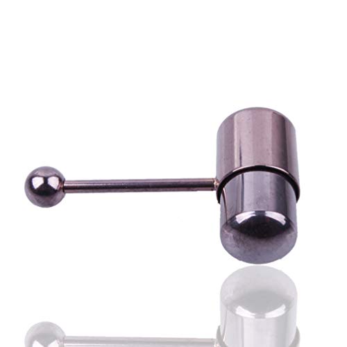 Valicclud Anéis de língua vibratórios de aço inoxidável para mulheres, homens, língua, piercing corp